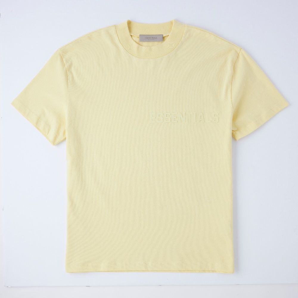 Fear of God ESSENTIALS men's tee in canary yellow SMALL
